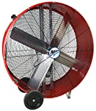MAXXAIR RED BF42BDRED BF42BD High Velocity 2-Speed Belt Drive Drum, Heavy Duty Potable Barrel Fan, 42-Inches, 10,000 CFM