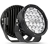 Auxbeam 7' Round Driving Lights, 240W 24000LM Offroad Spot Lights with DRL Mode & DT Wiring Harness Round Light Bars LED Driving Lights Compatible with Wrangler Ford Chevy Truck SUV Pickup