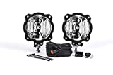 KC HiLiTES 91303 Gravity LED Pro6 Single SAE/ECE Driving Beam with Wiring Harness and Illuminated LED Light Switch - Pair Pack System