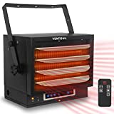 VENTISOL 7500W Electric Garage Heater 240v Heavy-duty Fan-forced Ceiling Mounted Heater With Bracket And Thermostat for Garage, Home,Factory,Basement, With Remote Control