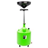 OEMTOOLS 87031 18 Gallon Upright Portable Oil Lift Drain with Oil Pan Funnel, for Changing Car and Truck Motor Oil, Adjustable Height, Oil Drain Container , green