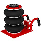 Mophorn Triple Bag Air Jack, 3 Ton (6600 lbs) Capacity, Portable Pneumatic Car Jacks, Fast Lifting up to 16 Inch Height, Heavy Duty & Quick Lifting for Garage Car Repair, Red