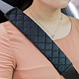Universal Car Seat Belt Pad Cover kit, 2-Pack Black Soft Car Safety Seatbelt Strap Shoulder Pad for Adults and Children,Helps Protect Your Neck and Shoulder (Black)
