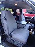 Durafit Seat Covers, made for 1998-2001 Dodge Ram Quad Cab 1500-3500, 40/20/40 Split Seat With Integrated Seatbelts, Molded Headrests and Center Console, Car Seat Covers in Gray Charcoal Endura Fabric
