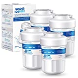GOLDEN ICEPURE MWF Refrigerator Water Filter Replacement for GE SmartWater MWFA, 4PACK, GWF, GWFA, RWF0600A, FMG-1, WFC1201, GSE25GSHECSS, PC75009, 197D6321P006, Kenmore 9991, PC83879, GSL25JFTABS