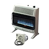 Mr. Heater 30,000 BTU Vent Free Blue Flame Natural Gas Heater (1000 sq.ft. Range) with Blower Fan Kit