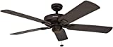 Honeywell Belmar 52-Inch Outdoor Ceiling Fan, Five Damp Rated Blades, Exterior, Bronze