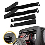 For JK Soft Top Strap for Jeep Wrangler 2007-2018 (4 pack) Car Tie Down Strap Accessorise