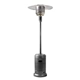 Amazon Basics 46,000 BTU Outdoor Propane Patio Heater with Wheels, Commercial & Residential - Slate Gray