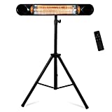 Briza Infrared Patio Heater - Electric Patio Heater - Outdoor Heater - Indoor/Outdoor Heater - Wall Heater - Garage Heater - Portable Heater - 1500W - use with Stand - Mount to Ceiling/Wall