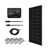 Renogy KIT-STARTER-100D Starter Kit with 1 Pcs 100W Monocrystalline Panel and 30A PWM Controller Solar Charging, Boats, RV, Off-Grid System