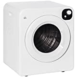HOMCOM Compact Laundry Dryer Machine, 1300W, 3.22 Cu. Ft. Electric Portable Clothes Dryer with 7 Drying Modes for Apartment or Dorm, White