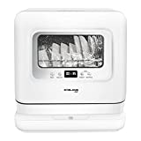 Countertop Dishwasher, GASLAND Chef DW102WN Portable Dishwasher With Built in Water Tank 7.5L, 360°Dual Spray Arms, 5 in 1 Multifunctional Dishwasher, High-Temperature Washing, Air-Dry Function