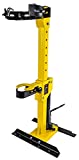 JEGS Strut Coil Spring Compressor | 1-Ton Capacity | Spring Size: 4-10” | Hydraulic Foot Pedal Assist | Yellow Steel | Base Size: 14.50” x 19.750” | Overall Height: 44.5”