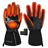 West Biking Rechargeable Heated Gloves with 4000 Mah Battery Charged for Men and Women, Touchscreen Hand Warmer Gloves for Climbing, Hiking, Cycling, Winter Must Have Thermal Waterproof Heated Gloves