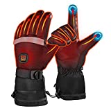 Rechargeable Electric Heated Warmed Gloves: 5000mAh Men Women Battery Powered Heating Gloves with Touchscreen Waterproof Windproof for Motorcycle Hunting Snowboard Ski Cycling Hiking Outdoor Winter