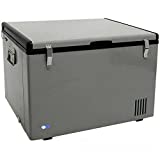 Whynter FM-65G 65 Quart Portable Refrigerator, AC 110V/ DC 12V True Freezer for Car, Home, Camping, RV-8°F to 50°F, One Size, Gray