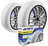 KnK Automotive Snow Socks for tires - Snow Chain Alternative for All Car SUV Wheels Anti-skid Ice Snow Emergency Long Distance Traction Aid for Men Women European-Made 2022-new model 2-Piece (M)