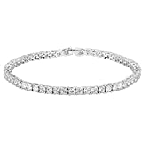 PAVOI 14K Gold Plated Cubic Zirconia Classic Tennis Bracelet | White Gold Bracelets for Women | 6.5 Inches