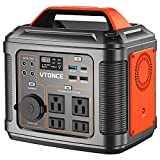 Portable Power Station 300W, VTONCE 296Wh Solar Generator with PD100W USB Quick Charge / 110V AC Outlets / DC Ports and LED Flashlight, Emergency Backup Lithium Battery for Home Outdoor Travel Camping