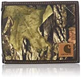 Carhartt Men's Standard Bifold and Passcase, Durable Billfold Wallets, Available in Leather and Canvas Styles, Mossy Oak Break-Up Camo, One Size