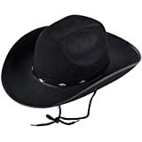 Funny Party Hats Cowboy Hat - Studded Cowboy Hat - Cowboy Costume Accessories - Western Cowboy Hat (Black Cowboy Hat)