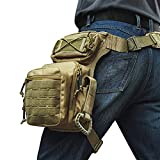 ATZB Drop Leg Bag for Men Military Tactical Thigh Pack Pouch Multifunctional Tactical Package Outdoor Hiking Thigh Bag