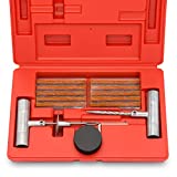 TL Tooluxe 50002L Universal Heavy Duty Tire Repair Kit | 35 Piece | Repair Punctures and Plug Flats | Automotive | Ideal for Tires on Cars, Trucks, Motorcycles, ATV | Roadside Emergency Tire Fix Kit