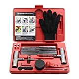 Tire Repair Kit, 34pcs Tire Patch Kit with Plugs to Fix Punctures and Plug Flats for Car, Motorcycle, Truck, Tractor, Trailer, RV, ATV, ARB