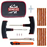 Vehiclex Compact Tire Repair Kit, Main Robust Tools & Supplies for Flat Tire Punctures Repair