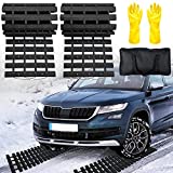 EVTIME Emergency Devices 2 pcs Tire Traction Mats 39.3' (L) x 10.8' (W), Portable for Snow, Ice, Mud, and Sand Used to Car, Truck, Van or Fleet Vehicle(2PCS 39in)