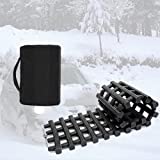 Homeon Wheels Portable Tire Traction Mats, 33-Inch Car Vehicle Tyre Grip Recovery Tracks Boards Off Road Traction Mat- Truck in Snow, Ice, Mud and Sand (Black 1)