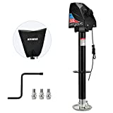 Kohree Electric Trailer Jack 3500lbs, Heavy Duty RV Electric Power Tongue A-Frame Jack for Travel Trailer Camper, with Drop Leg & Weatherproof Jack Cover, 22' Lift, 12V DC, Black