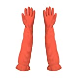 SYROVIA Household Arms Length Rubber Latex Cleaning Long Glove Reusable Kitchen Natural Rubber Living Wash Gloves