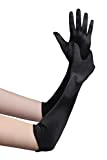 BABEYOND Long Opera Party 20s Satin Gloves Stretchy Adult Size Elbow Length 20.5'