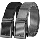 Fairwin Ratchet Belt, 2 Pack Golf Belts for Men Adjustable Designer Western Mens Belts for Jeans with Automatic Slide Buckle