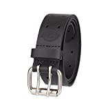 Dickies Men's Leather Double Prong Belt, Black, 1X (Waist: 44)