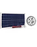 Amtrak Solar Powerful 50-Watt Galvanized Steel New Upgraded 12' Fan Housing, Solar Attic Fan Quietly Cools, Ventilates Exhaust Your House, Garage or RV and Protects Against Moisture Build-up