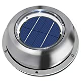 ECO-WORTHY Solar Powered Attic Fan Solar Venting Stainless Steel Solar Roof Fan Vent