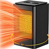 Space Heater, 60°Oscillating Portable Heater, Electric Heater, Heater for Bedroom Office Indoor Use