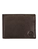 Timberland Men's Genuine Leather RFID Blocking Passcase Security Wallet, Brown, One Size