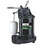 WAYNE CDU790 1/3 HP Submersible Cast Iron and Steel Sump Pump With Integrated Vertical Float Switch , Black