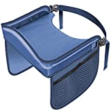 OxGord Kids Activity Tray - Learn & Play Mat for Car Seat Travel with Storage Pocket Organizer - Blue