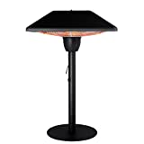 Star Patio Electric Patio Heater, Infrared Heaters, Tabletop Heater, Electric Outdoor Heaters, Outdoor Patio Heater, Classic Sandy Black, 1500W, STP1566-DT