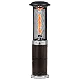 BALI OUTDOORS Propane Patio Heater, Stainless Steel Standing, 36,000 BTUs Portable Commercial Outdoor Gas Patio Heater with Glass Tube for Deck, Garden and Porch