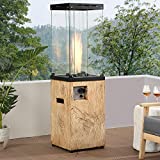 Ehomexpert 40,000 BTU Outdoor Propane Patio Heater, Garden Patio Heater Standing with Portable Wheels and Waterproof Cover, Suitable for Garden Porch Patio Deck, CSA Certification, Antique Brown