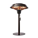 Parzune Outdoor Freestanding Electric Patio Heater, Tabletop Heater Benchtop Infrared Heater, Hammered Bronze Finished, Portable Heater table type Outside heater outdoor heat lamps for patio