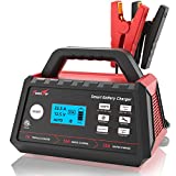 TowerTop Battery Charger, 2/10/25Amp 12V Fully Automatic Smart Trickle Charger, Automotive Battery Maintainer with Engine Start, Winter Mode, Recondition, Desulfation, LCD Display, ETL (BC-025 PRO)