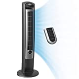 Lasko Portable Electric 42' Oscillating Tower Fan with Nighttime Setting, Timer and Remote Control for Indoor, Bedroom and Home Office Use, Silver T42951