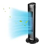 PELONIS 30 Inch Oscillating Tower Fan with 3 Speed Settings and Auto-off Timer, Standing Fan PFT28A2BBB, Black